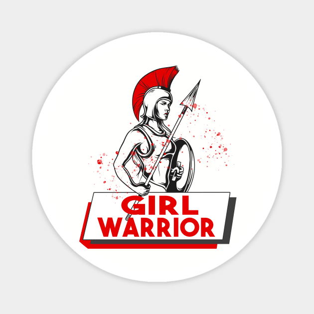 Girl Warrior Magnet by Foxxy Merch